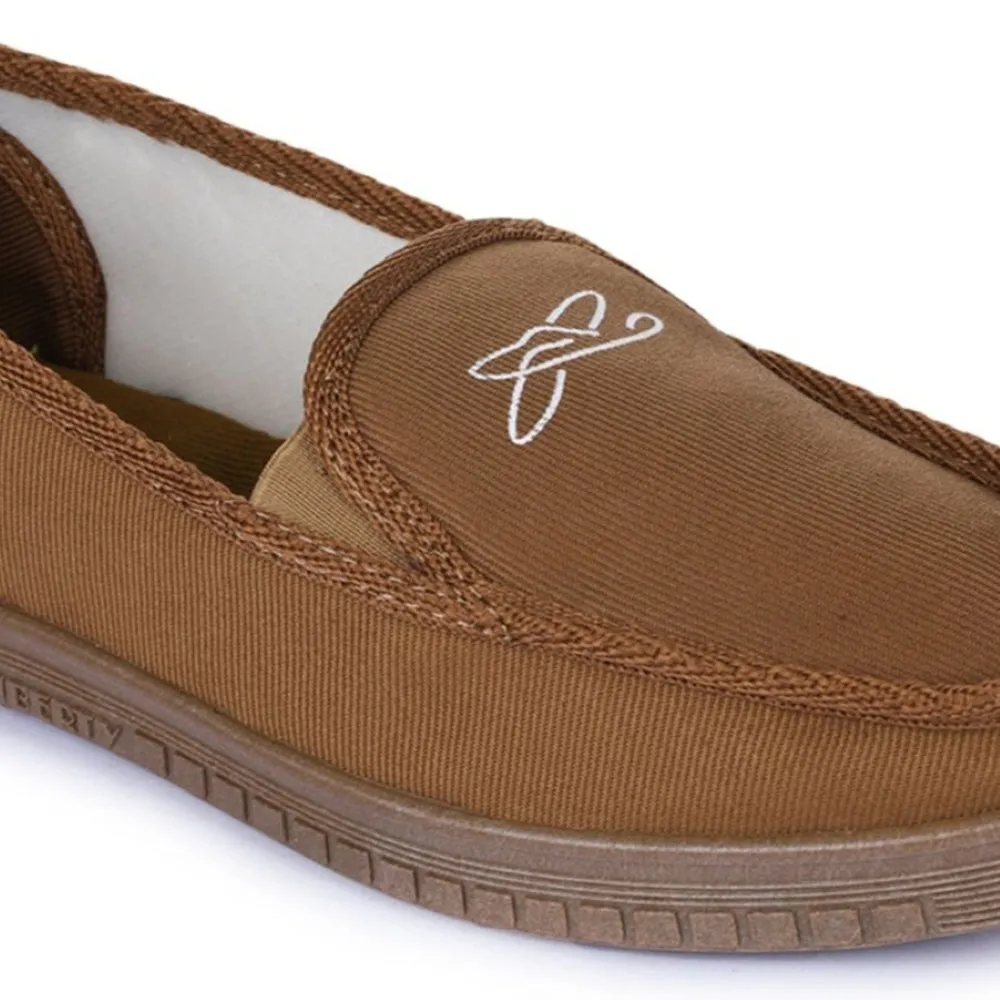 Chaussures décontractées beige sans lacets pour hommes WALKER-E par Liberty
