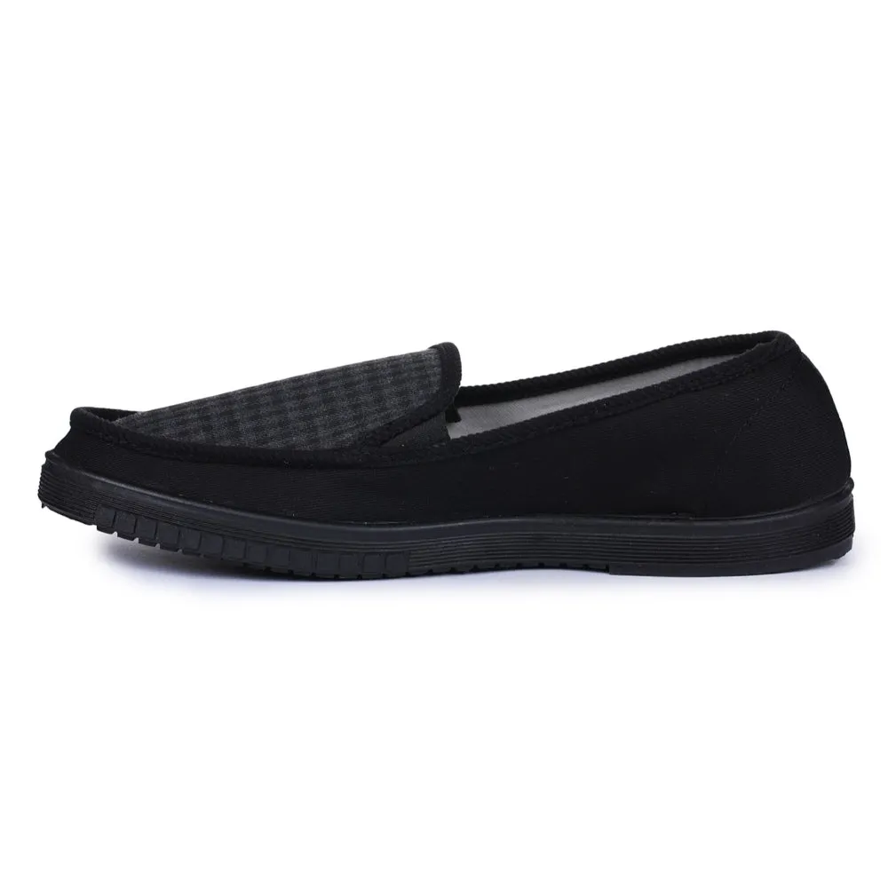 Chaussures décontractées noires sans lacets pour hommes WALKER-E par Liberty