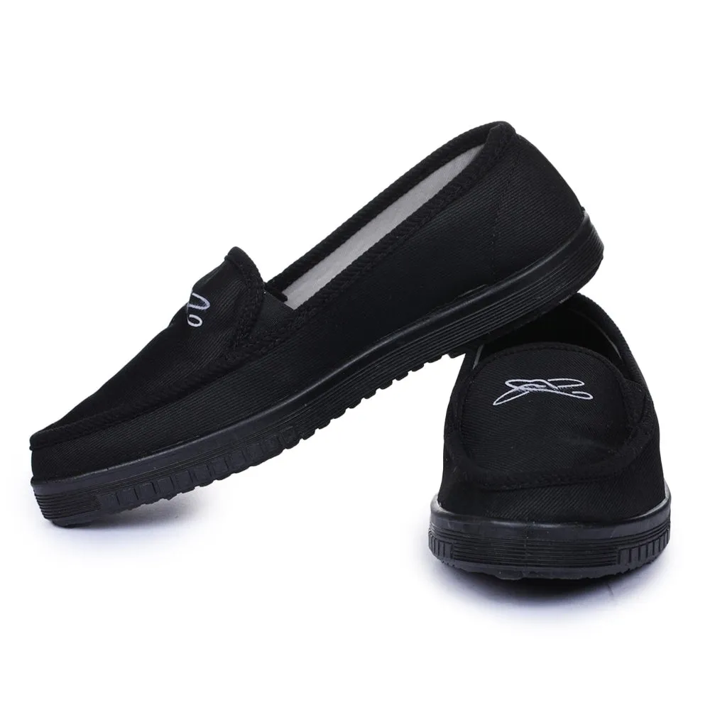 Chaussures décontractées noires sans lacets pour hommes WALKER-E par Liberty