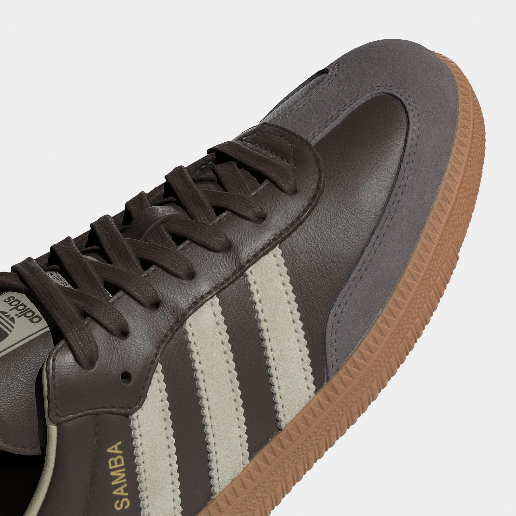 Adidas Samba Og Marron / Vert Pâle - Doré