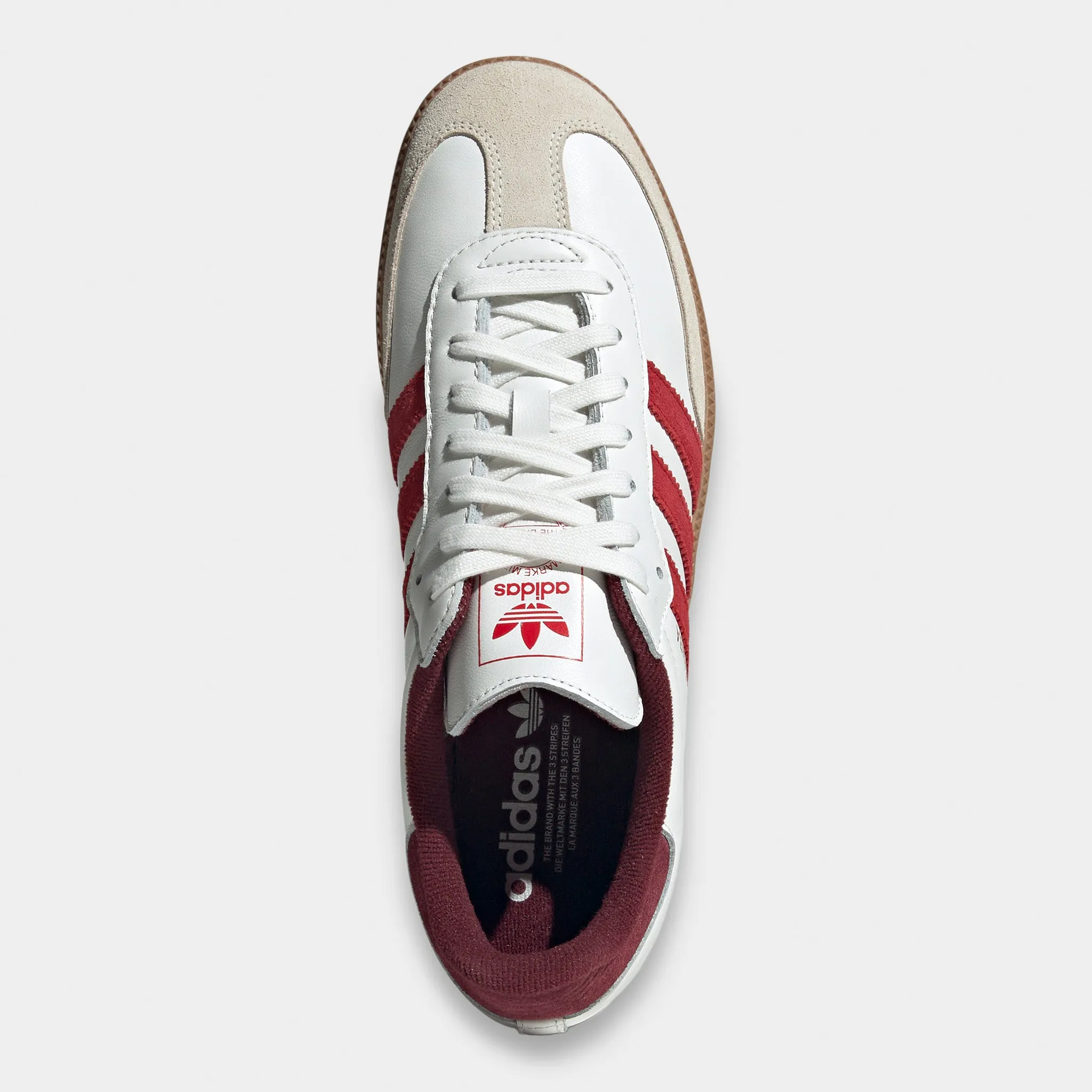 Adidas Samba Og Blanc Cassé / Rouge Écarlate Amélioré - Rouge Ombré