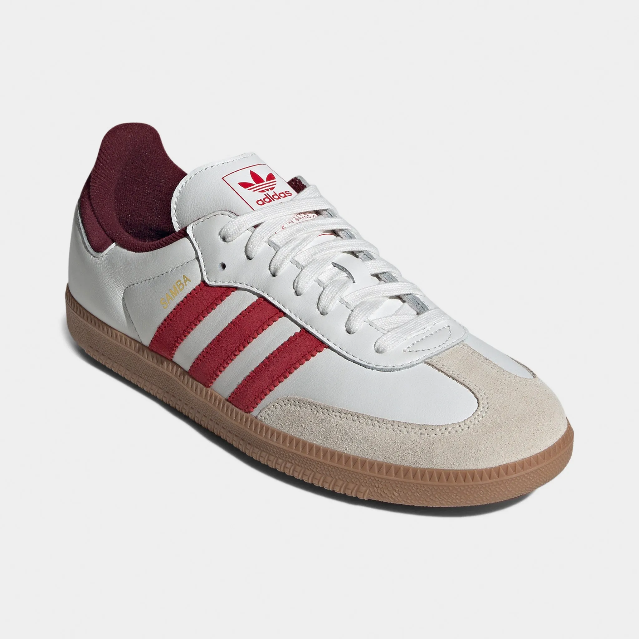 Adidas Samba Og Blanc Cassé / Rouge Écarlate Amélioré - Rouge Ombré