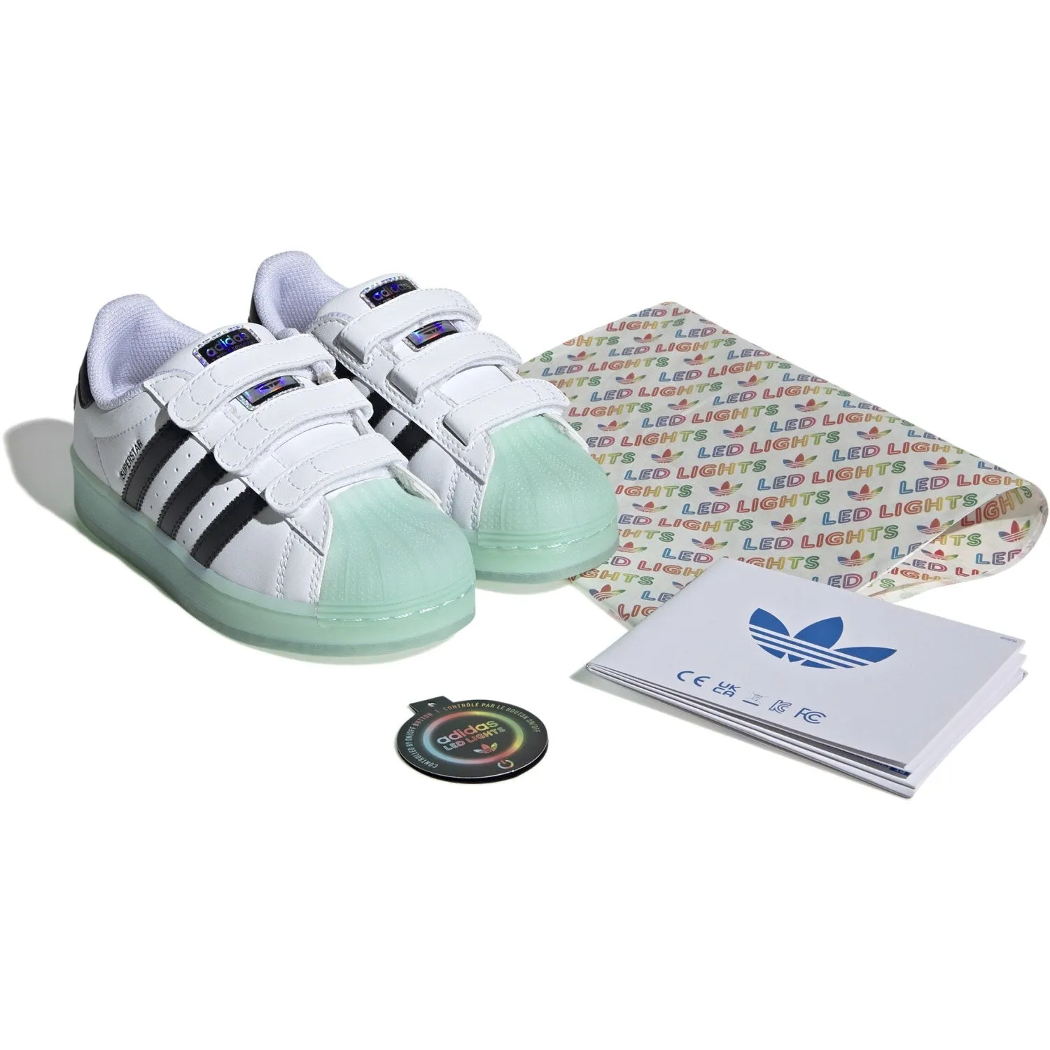adidas Originals Superstar Led Lights Cf C en Blanc Nuageux/Seflaq/Noir Classique