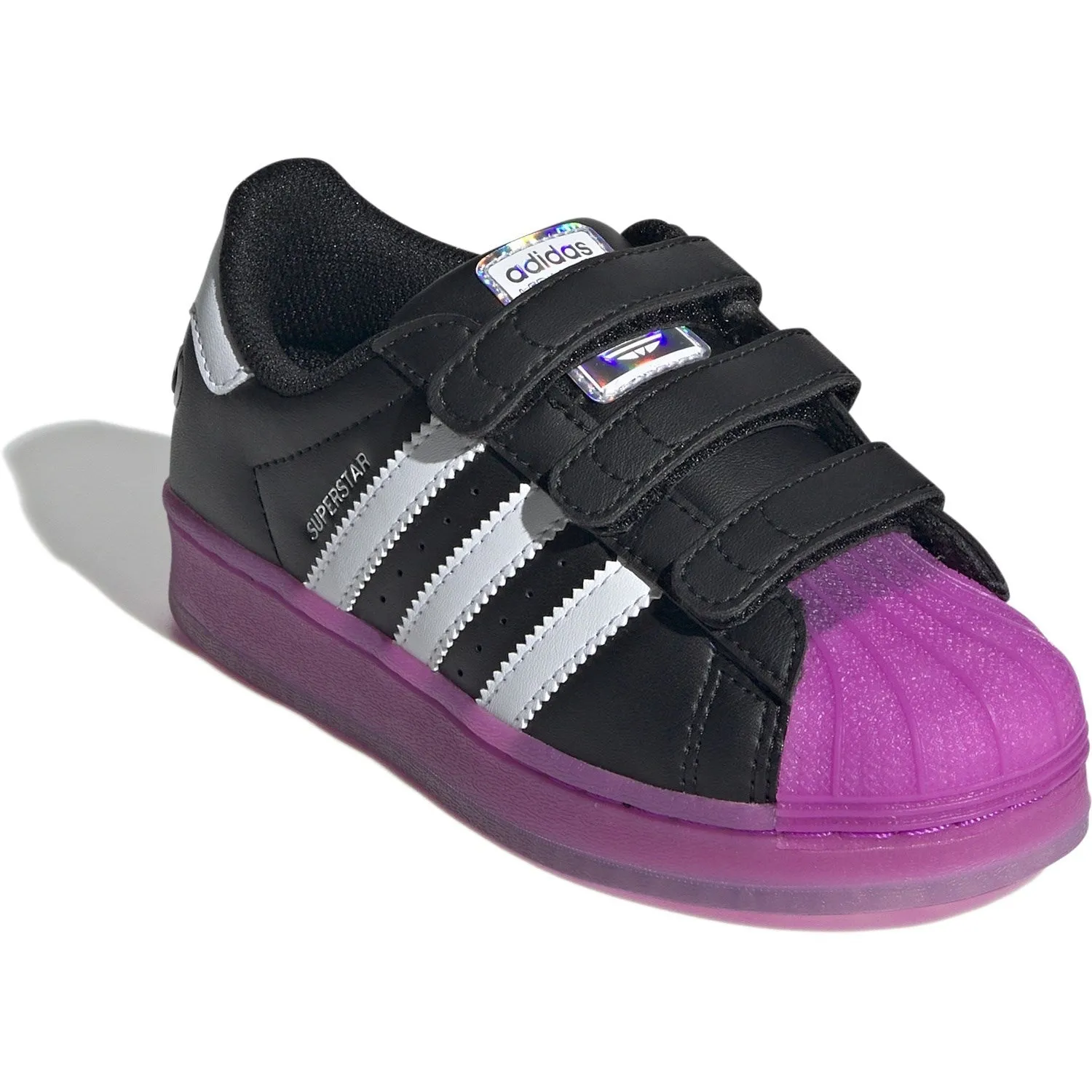 adidas Originals Superstar Led Lights Cf C Chaussures Noir de Base/Purbur/Blanc Nuage