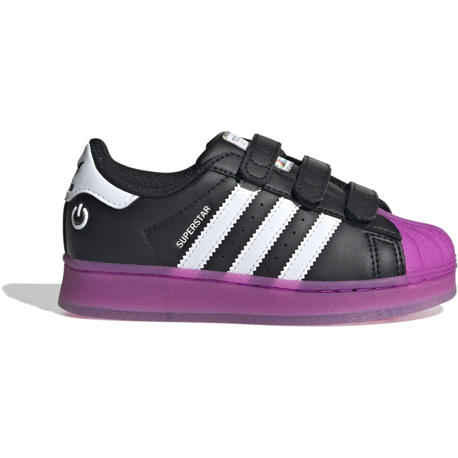 adidas Originals Superstar Led Lights Cf C Chaussures Noir de Base/Purbur/Blanc Nuage