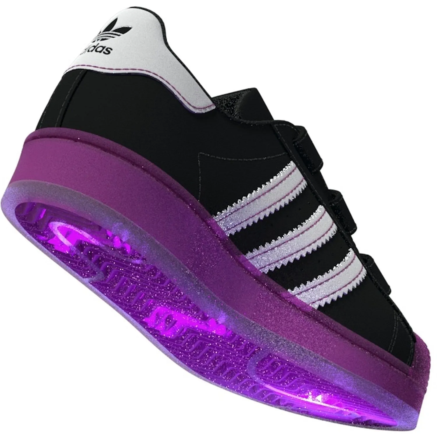 adidas Originals Superstar Led Lights Cf C Chaussures Noir de Base/Purbur/Blanc Nuage