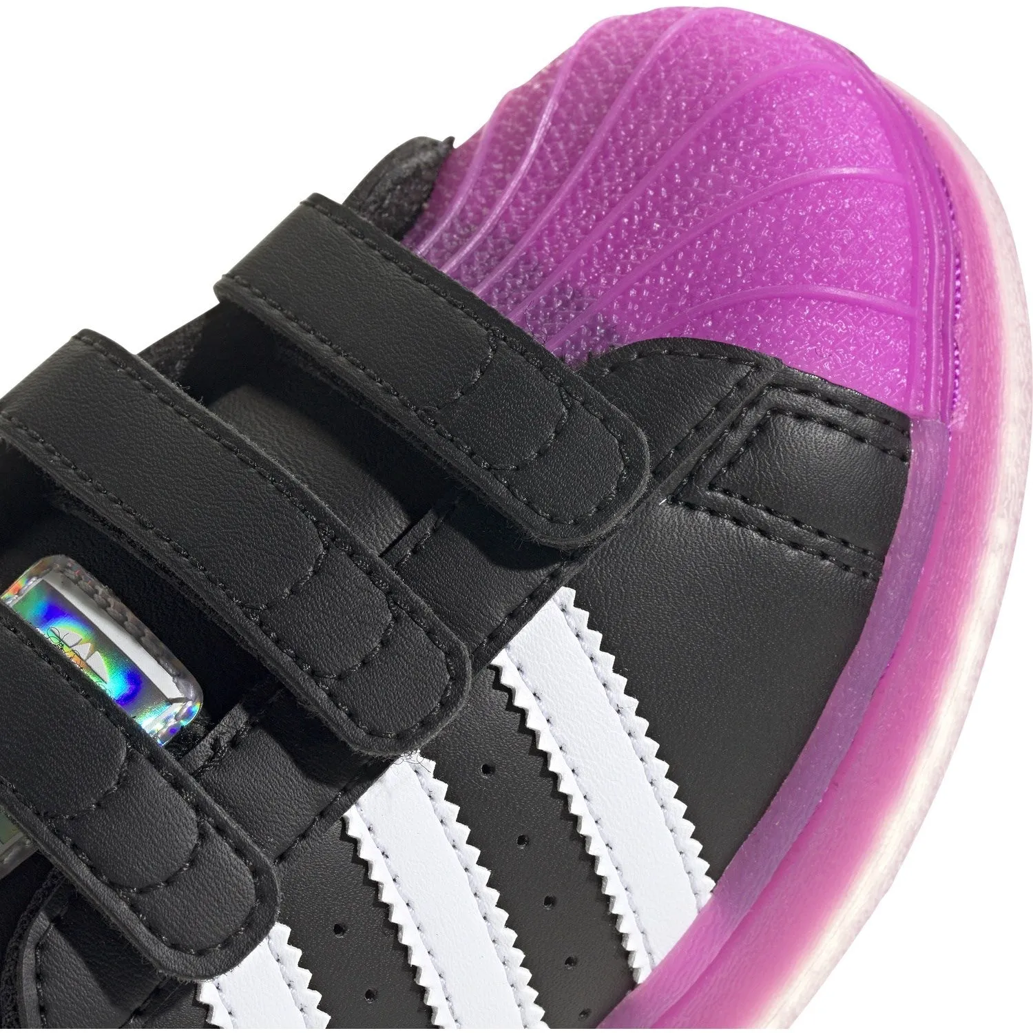 adidas Originals Superstar Led Lights Cf C Chaussures Noir de Base/Purbur/Blanc Nuage