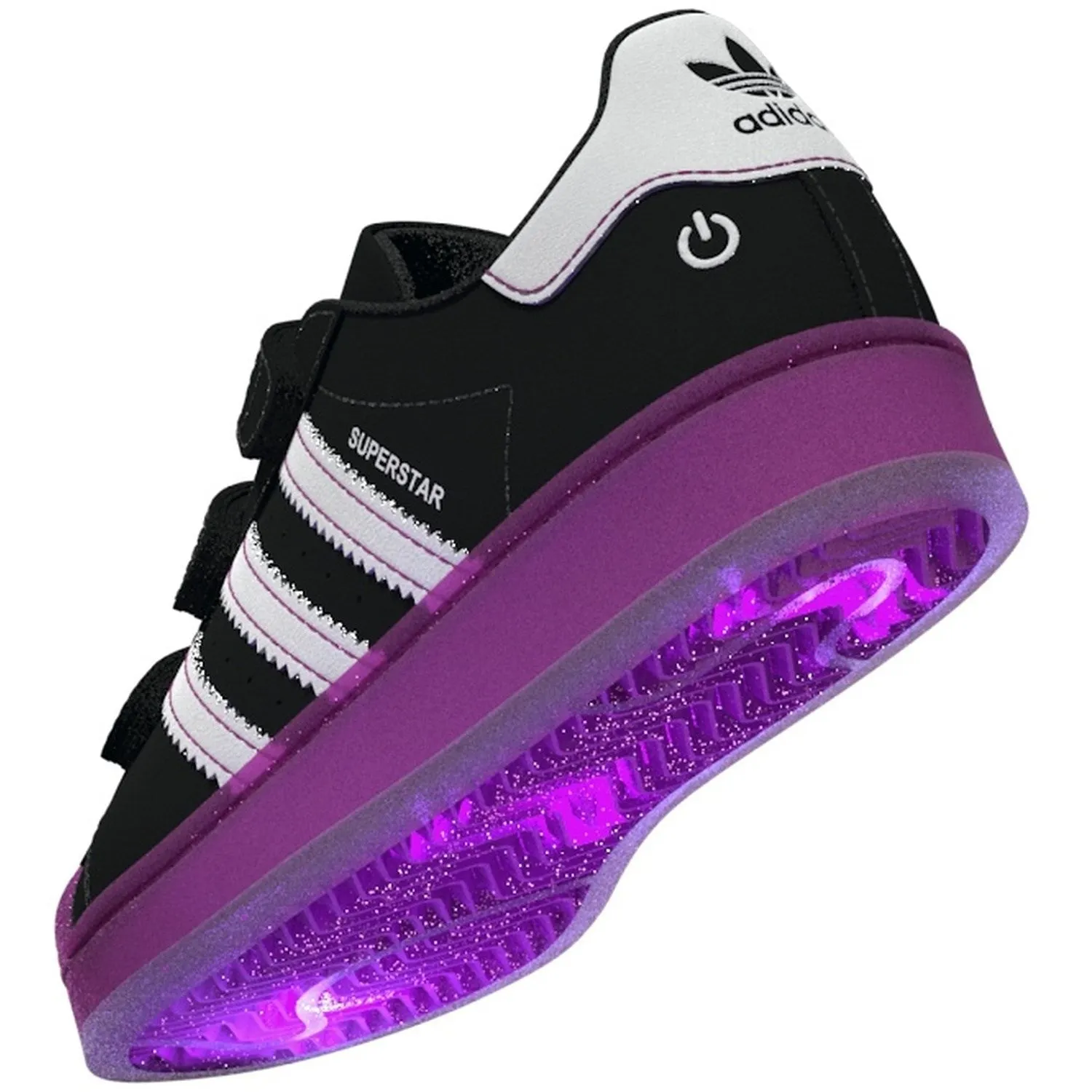adidas Originals Superstar Led Lights Cf C Chaussures Noir de Base/Purbur/Blanc Nuage