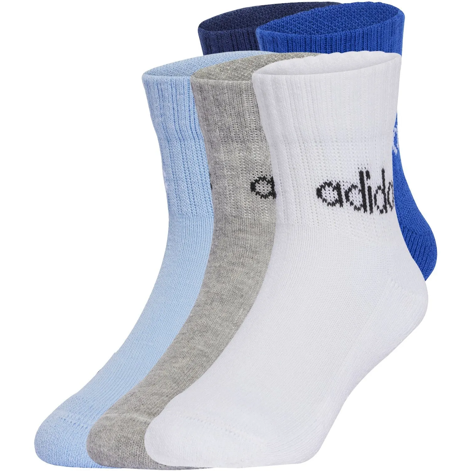adidas Originals Chaussettes Enfant Lin Ank 5P Bleu Foncé/Bleu Royal/Bleu Fluorescent
