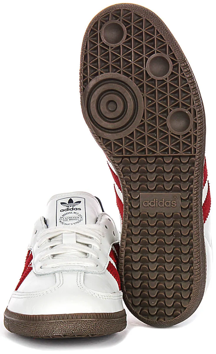 Adidas Samba OG en blanc rouge marine