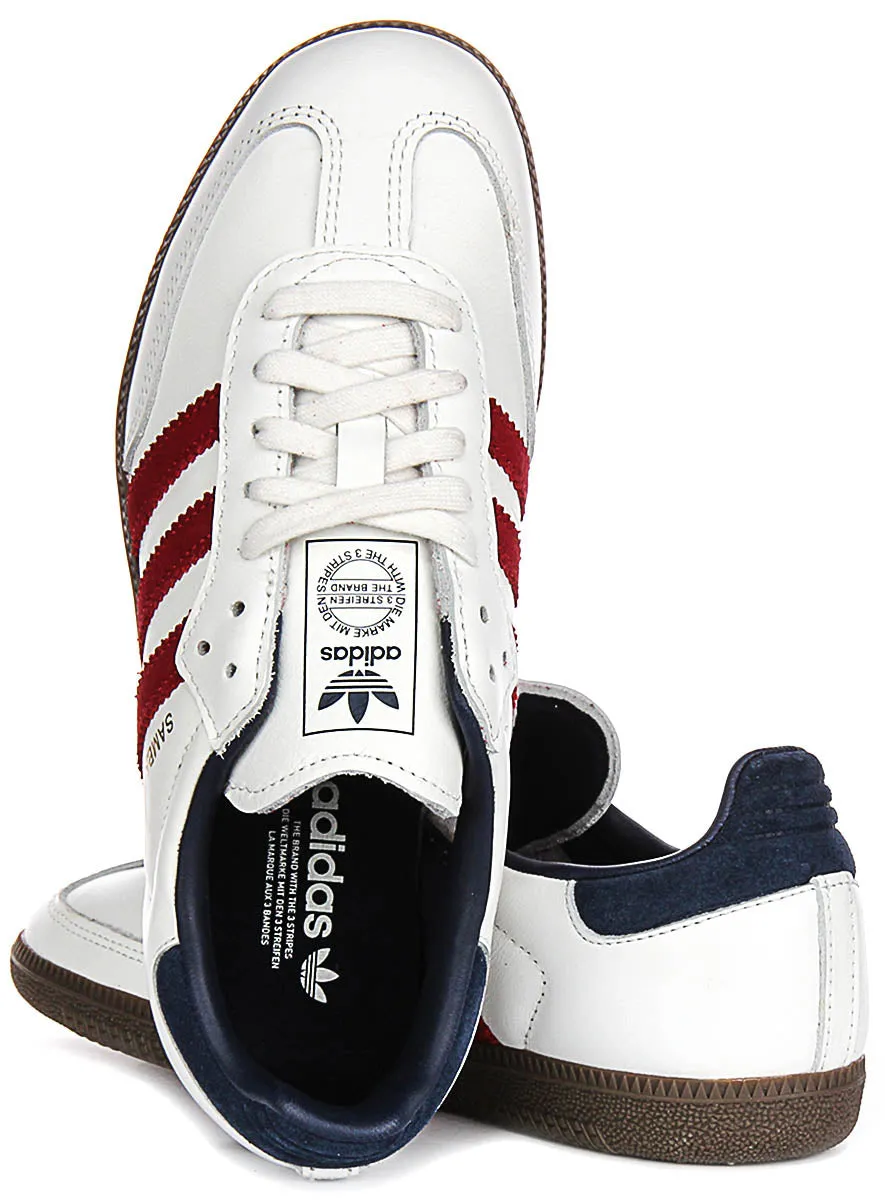 Adidas Samba OG en blanc rouge marine