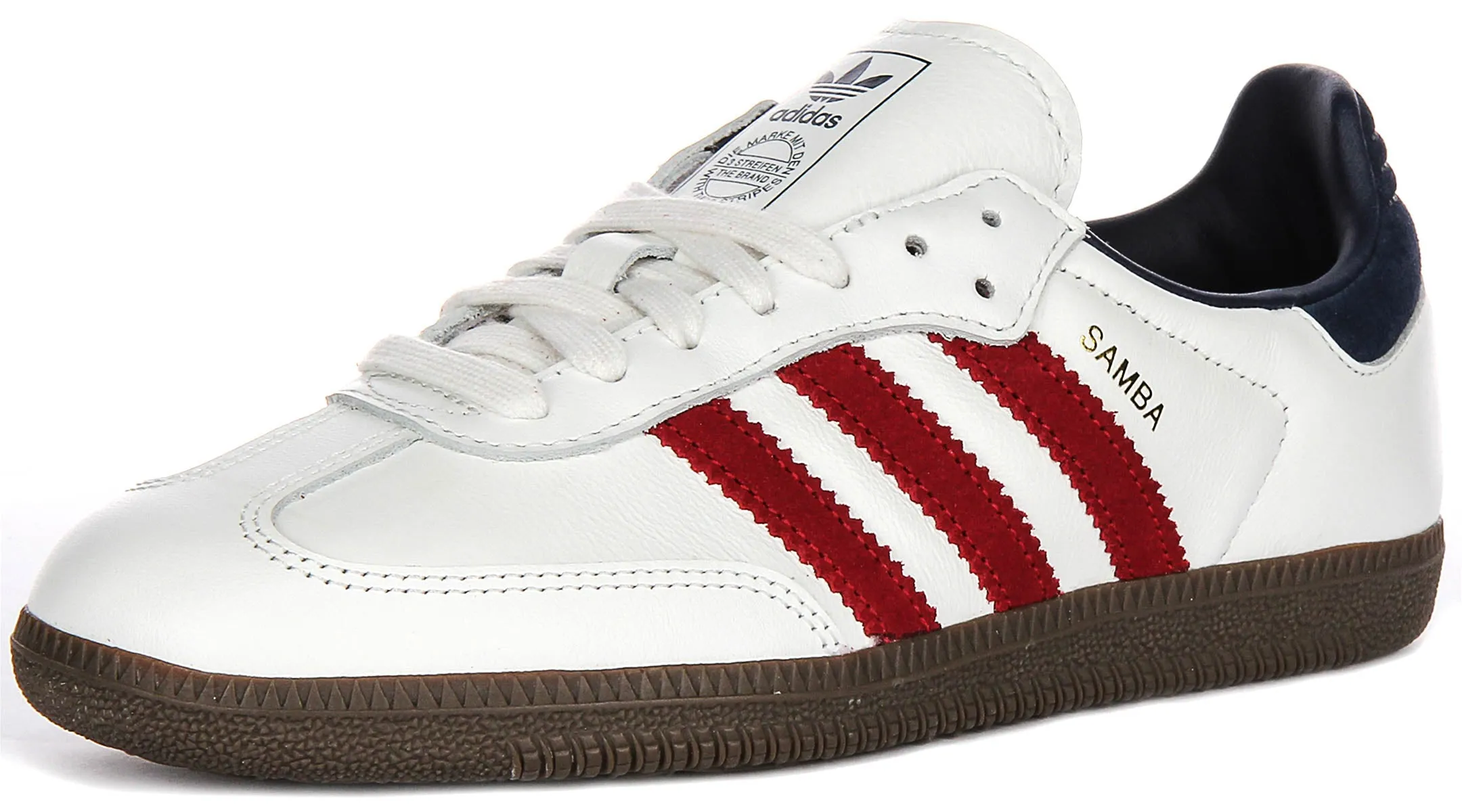 Adidas Samba OG en blanc rouge marine