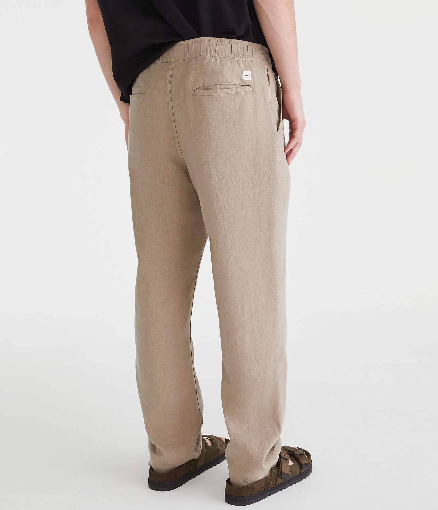 Pantalon en lin à cordon Aeropostale