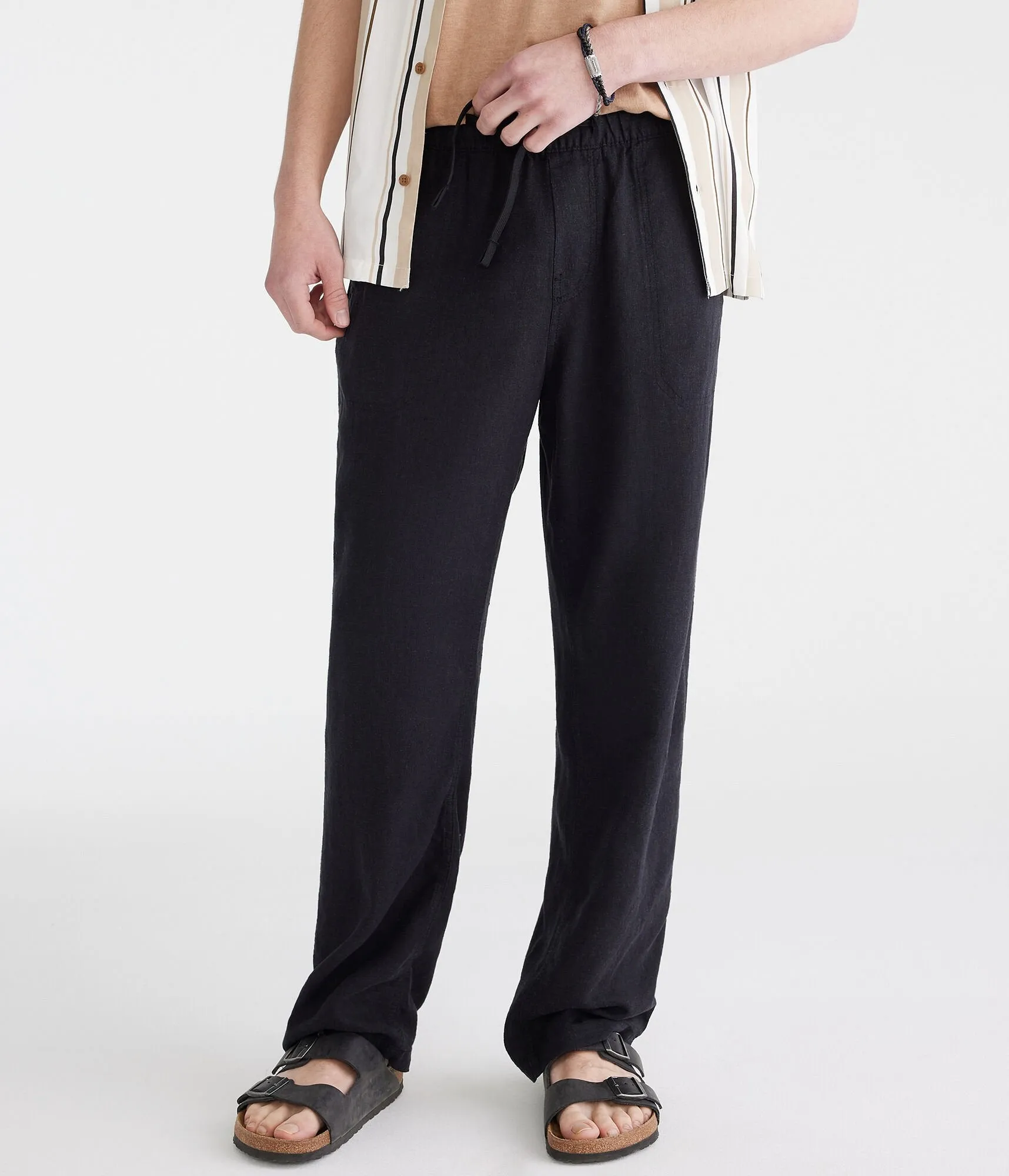 Pantalon en lin à cordon Aeropostale