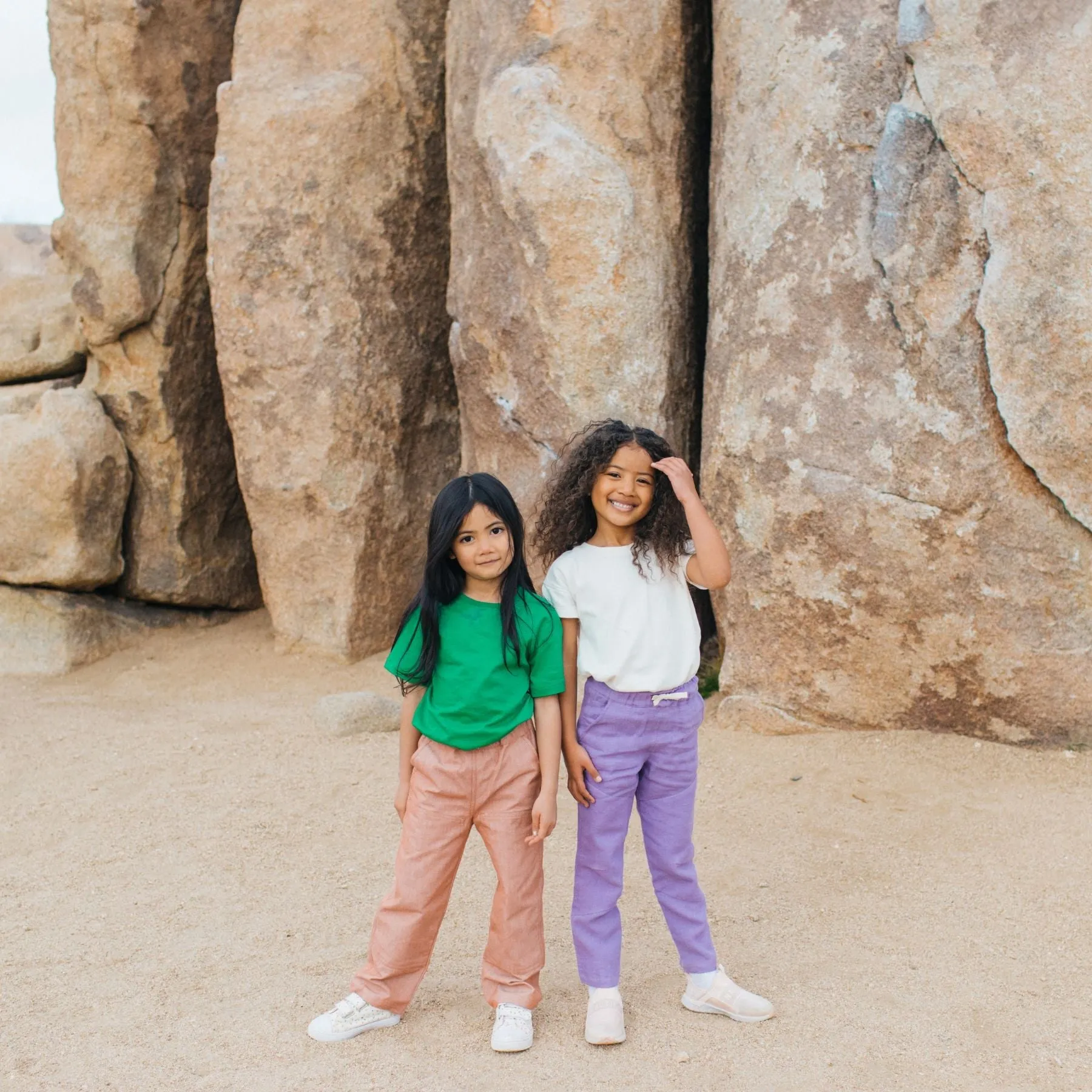Pantalon en lin cendré - Lilas Babykids_Jackalo