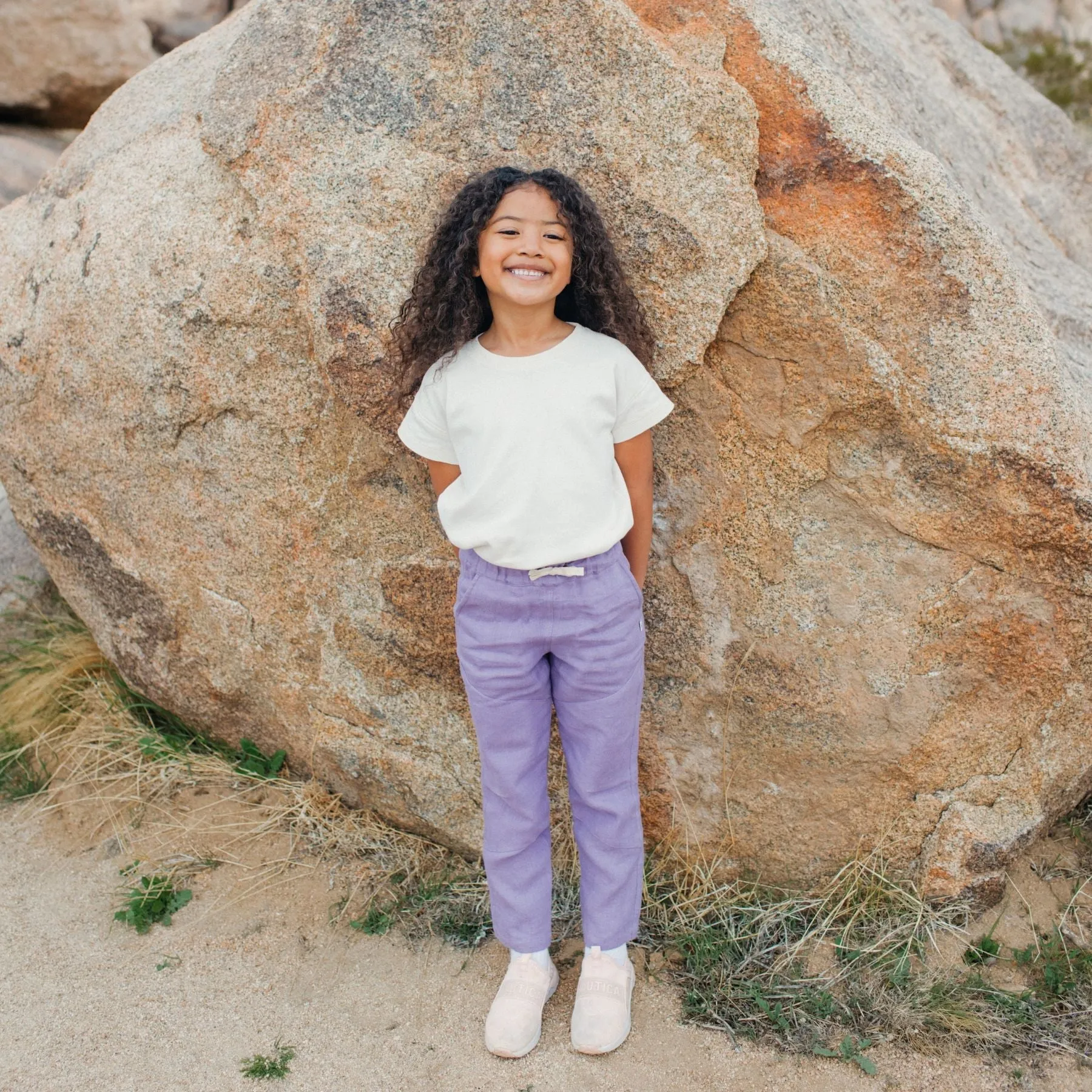 Pantalon en lin cendré - Lilas Babykids_Jackalo