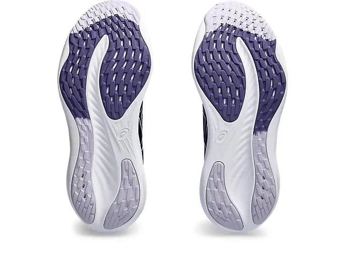 Asics Gel Nimbus 26 Femme - Noir/Violet Poussiéreux (1012B601-003) Asics Chaussures de Running