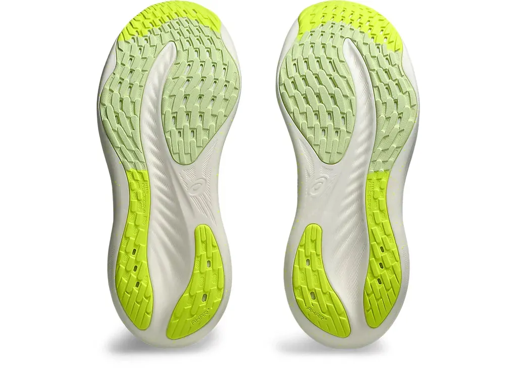 Asics Gel Nimbus 26 Femme - Céladon Clair/ Jaune Sécurité (1012B601-301) Asics Chaussures de Course