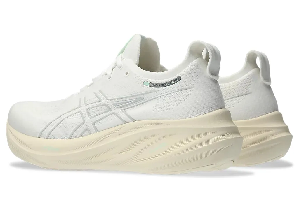 Asics Gel Nimbus 26 Femme - Blanc/Blanc (1012B601-101) Asics Chaussures de Course
