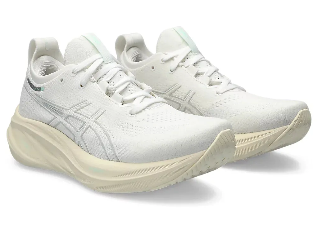 Asics Gel Nimbus 26 Femme - Blanc/Blanc (1012B601-101) Asics Chaussures de Course