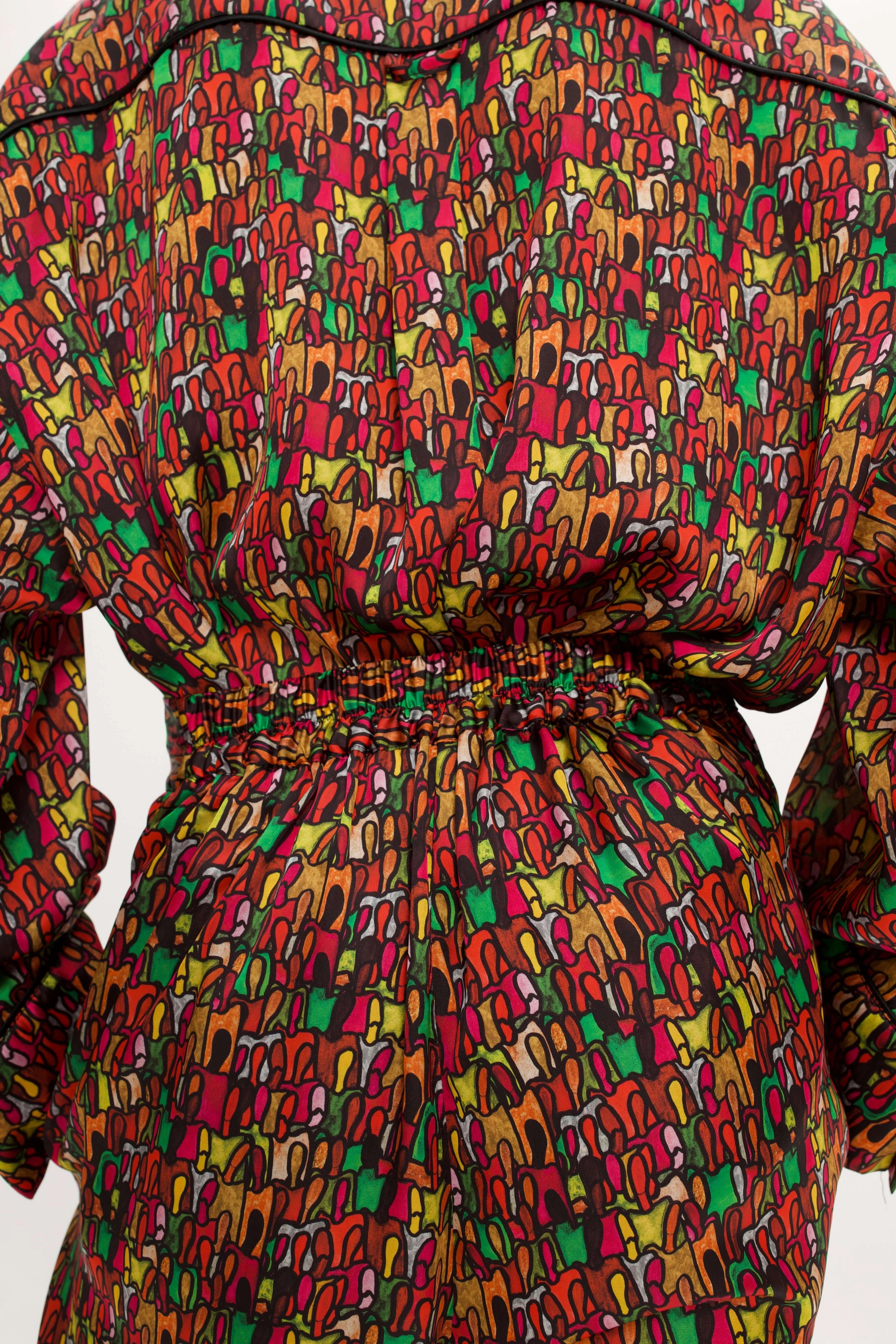 Astree Shirt in Crowd Print
