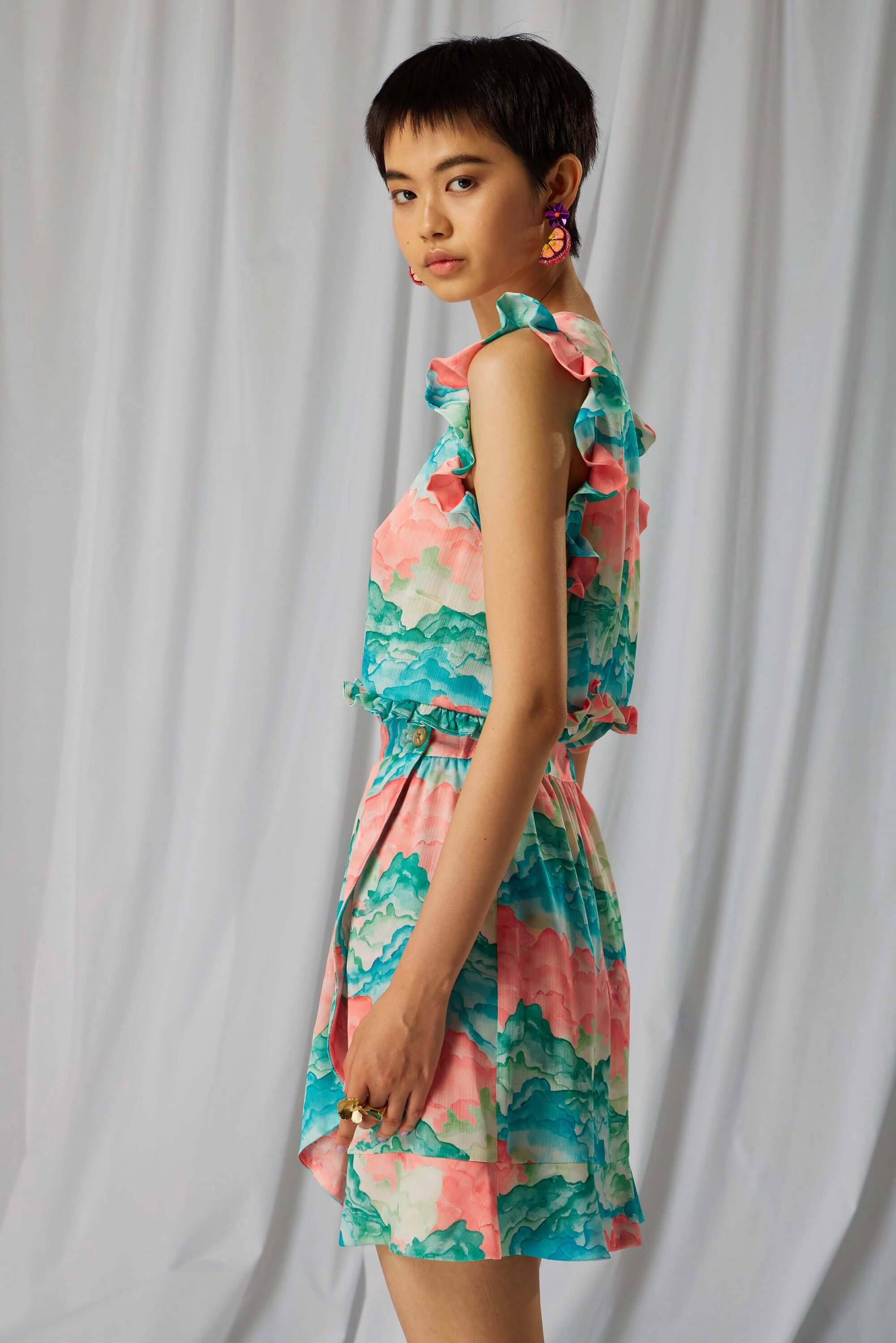 Austria skirt in Nuit Blanche print