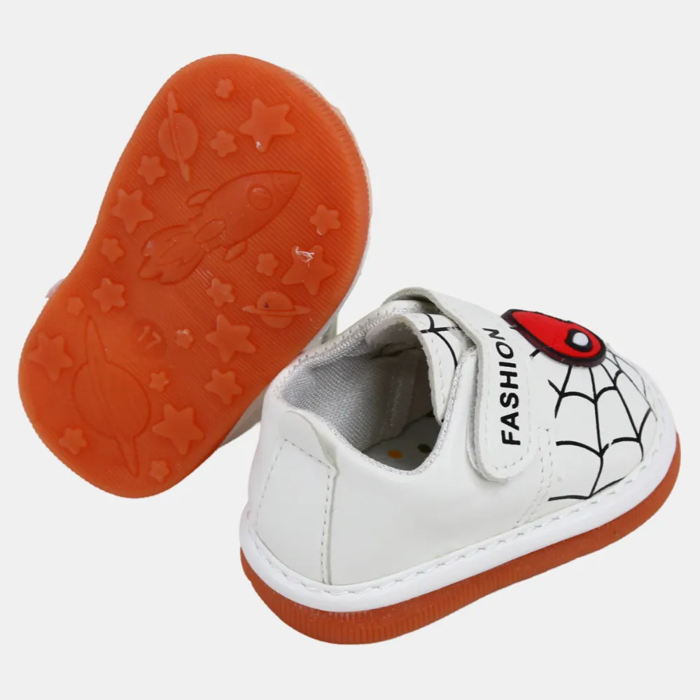 Baskets en cuir Spiderman pour bébé garçon - Multicolore