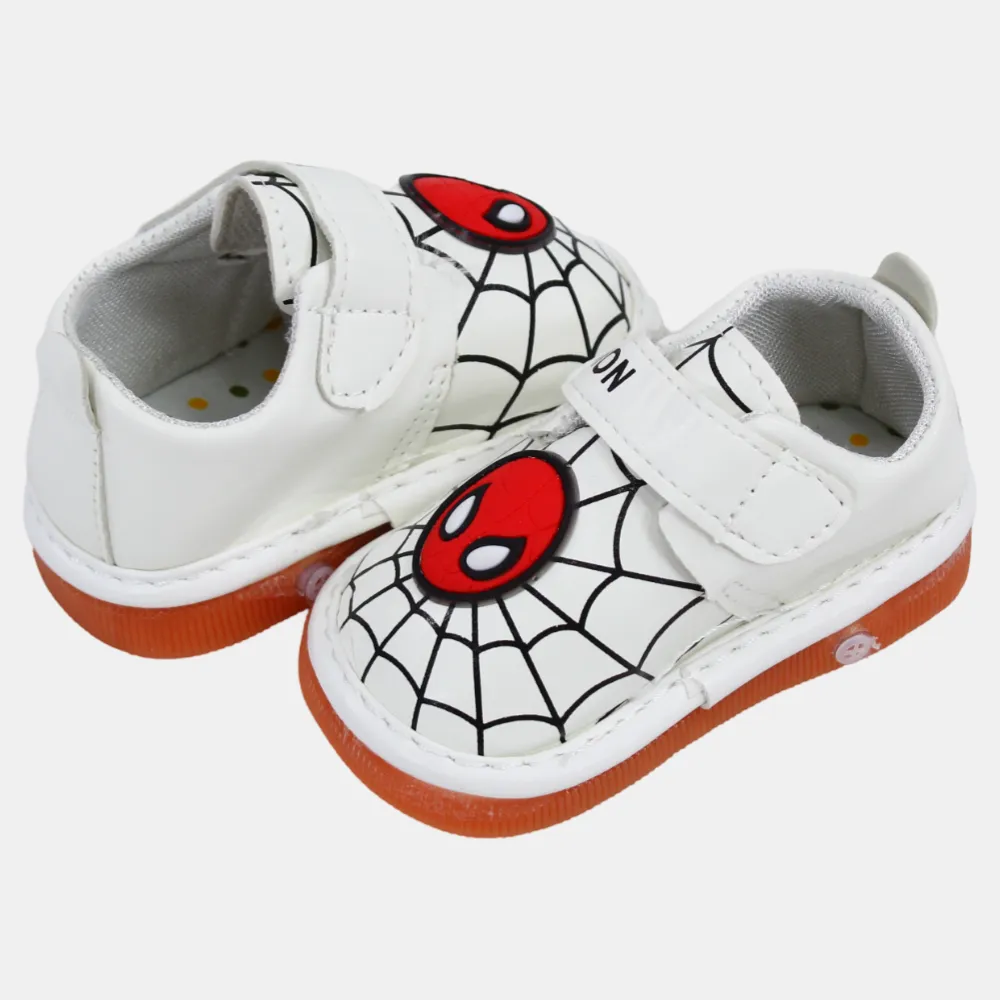 Baskets en cuir Spiderman pour bébé garçon - Multicolore