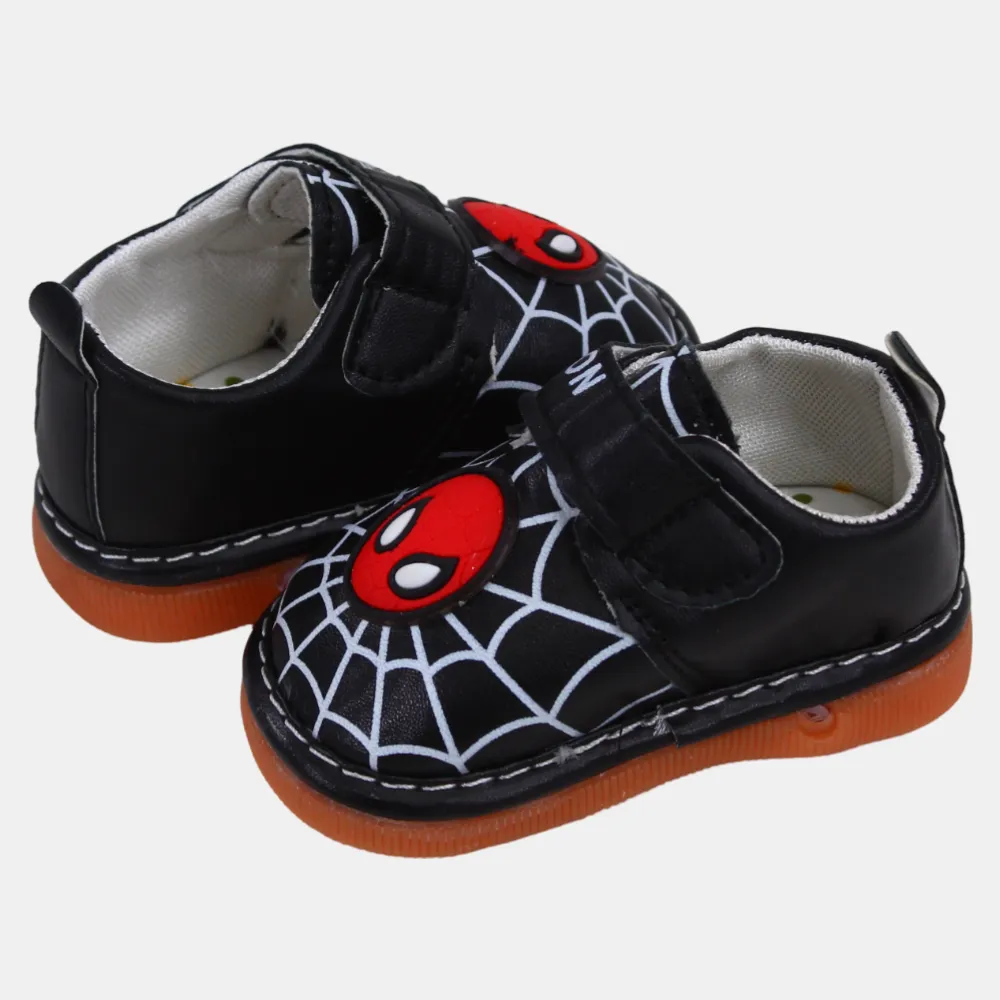 Baskets en cuir Spiderman pour bébé garçon - Multicolore