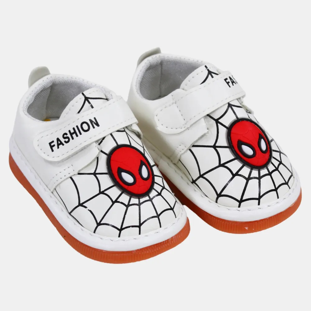 Baskets en cuir Spiderman pour bébé garçon - Multicolore