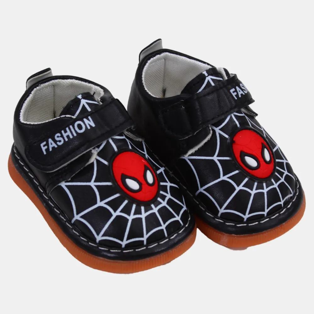 Baskets en cuir Spiderman pour bébé garçon - Multicolore