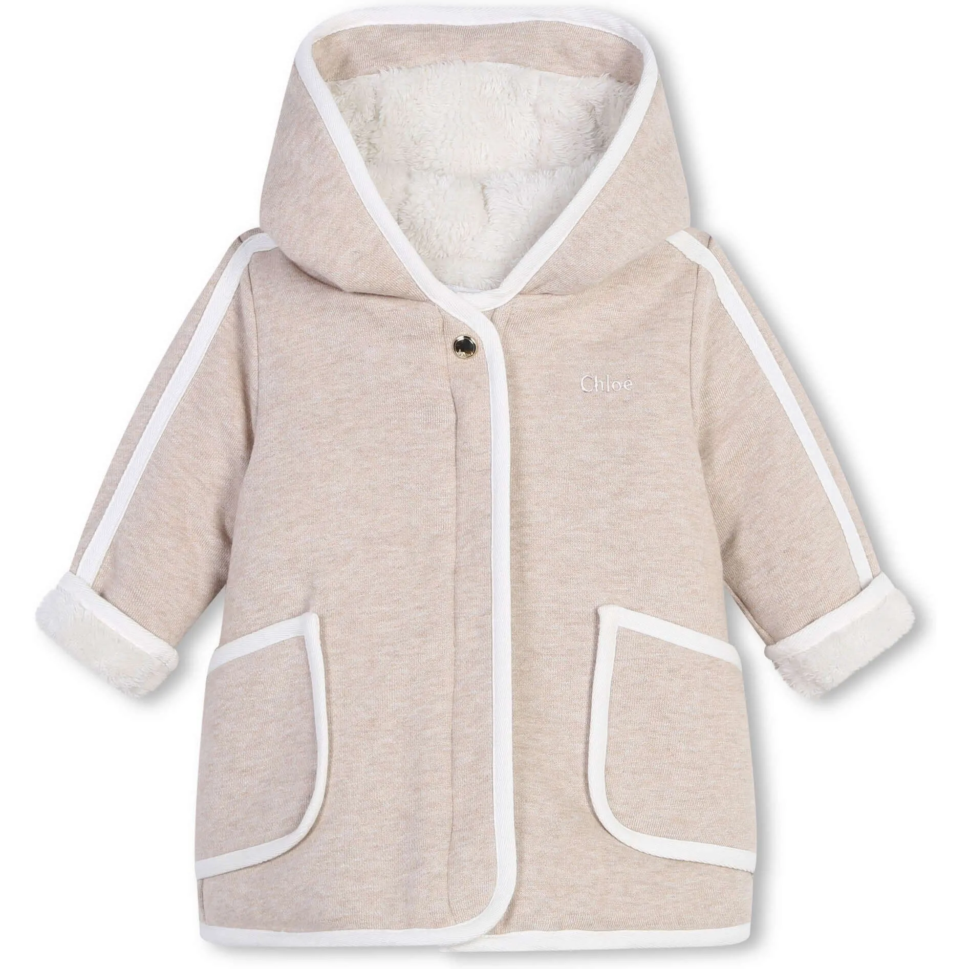 Manteau d'imitation en coton bio pour bébé fille