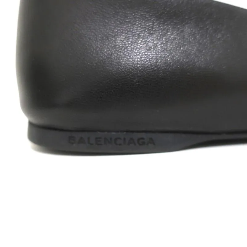 Balenciaga Ballerines à Clous en Cuir Noir Taille 38