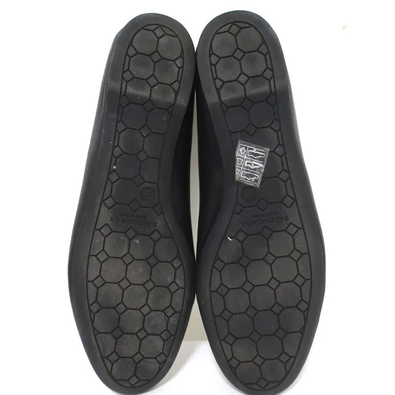 Balenciaga Ballerines à Clous en Cuir Noir Taille 38