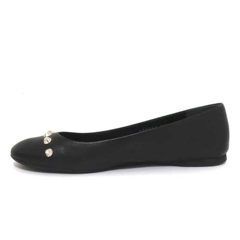 Balenciaga Ballerines à Clous en Cuir Noir Taille 38