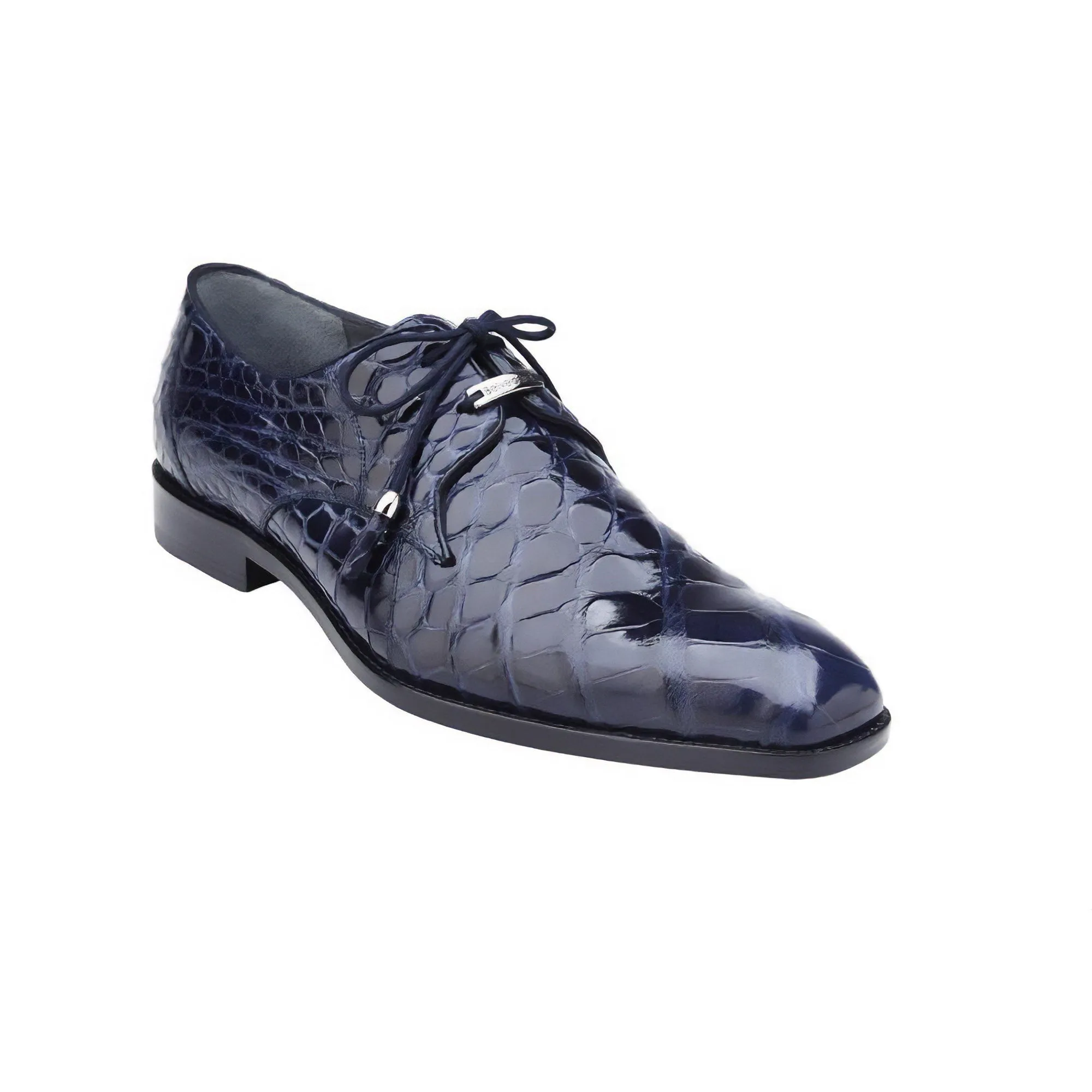 Chaussures Belvedere en Peau Exotique Belvedere Lago en Véritable Alligator Marine Oxford