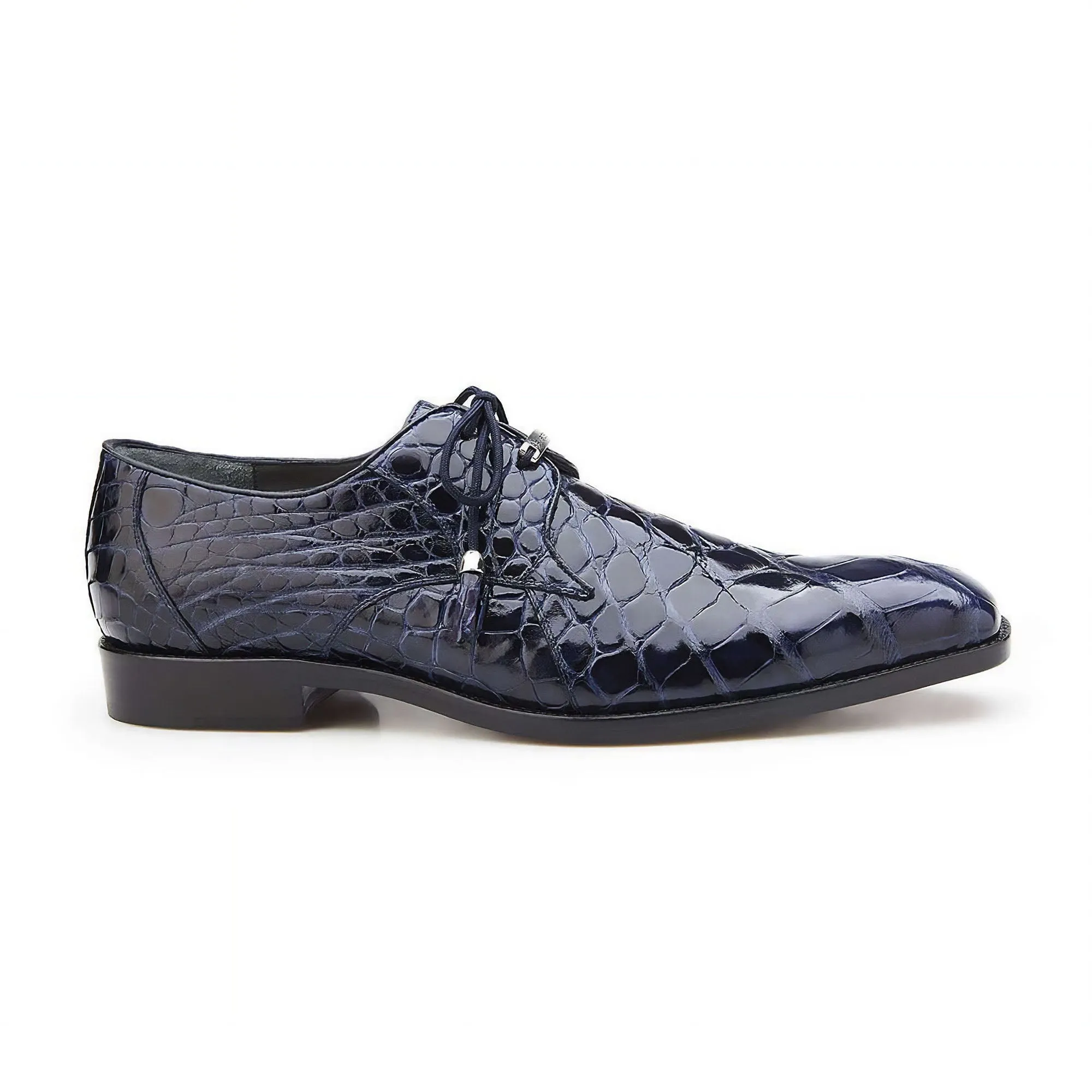 Chaussures Belvedere en Peau Exotique Belvedere Lago en Véritable Alligator Marine Oxford