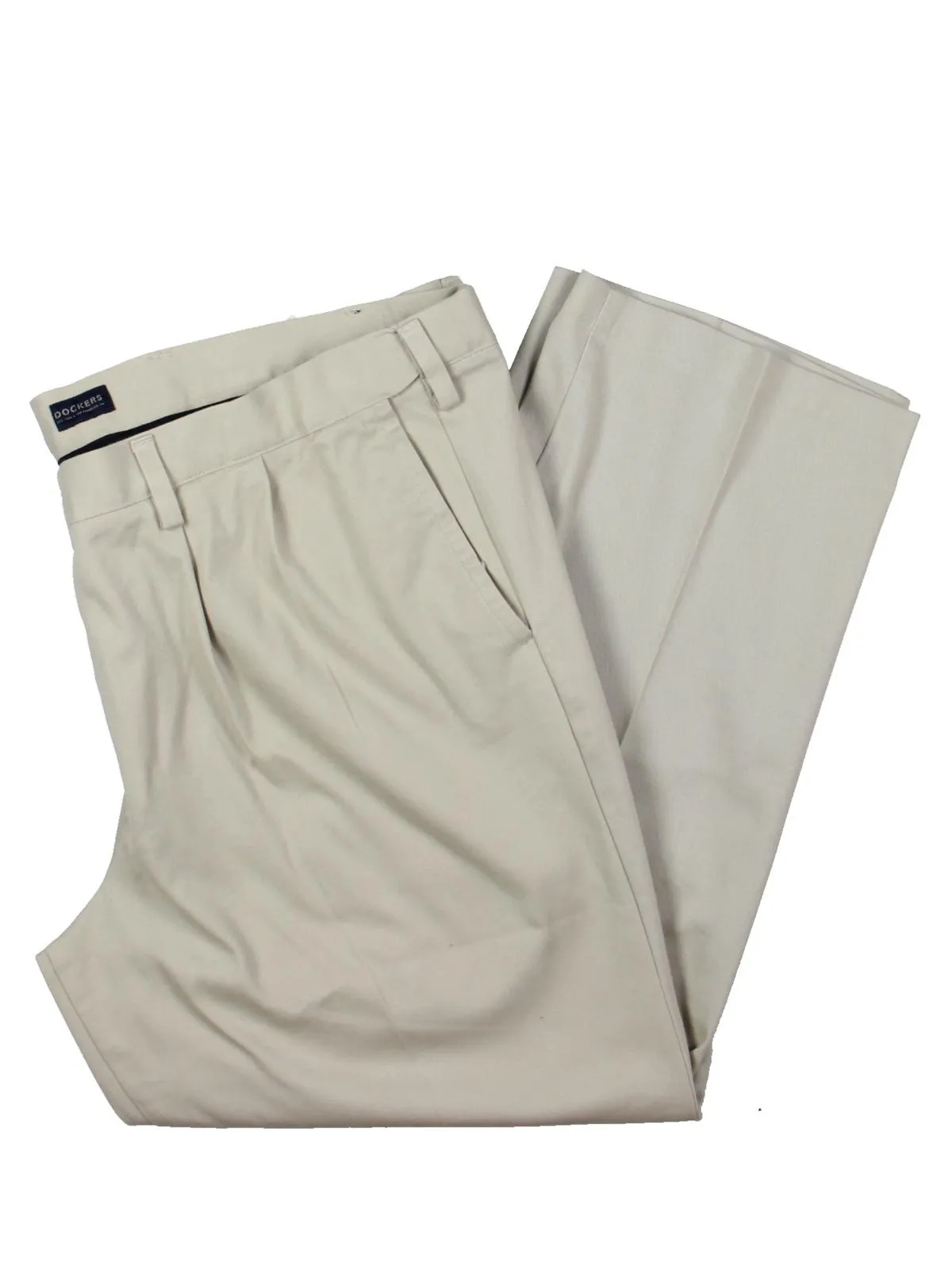 Pantalons chino classique à plis pour hommes grands et larges