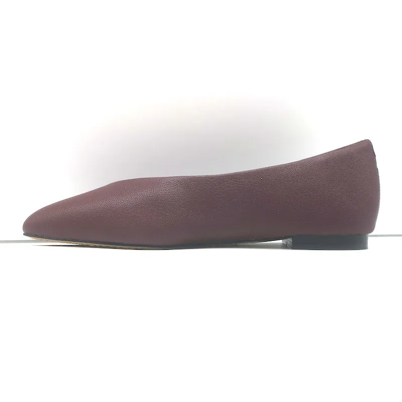 Birdies The Crane Ballerines en Cuir Bordeaux Taille 6 NEUVE