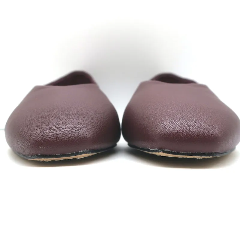 Birdies The Crane Ballerines en Cuir Bordeaux Taille 6 NEUVE