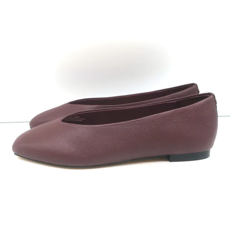 Birdies The Crane Ballerines en Cuir Bordeaux Taille 6 NEUVE