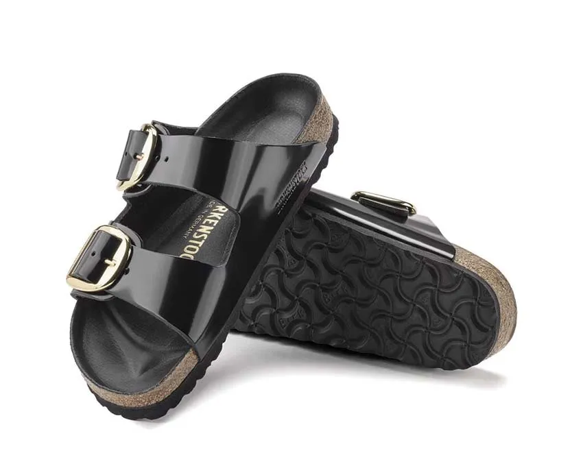 Birkenstock Arizona Big Buckle en cuir vernis naturel_Birkenstock