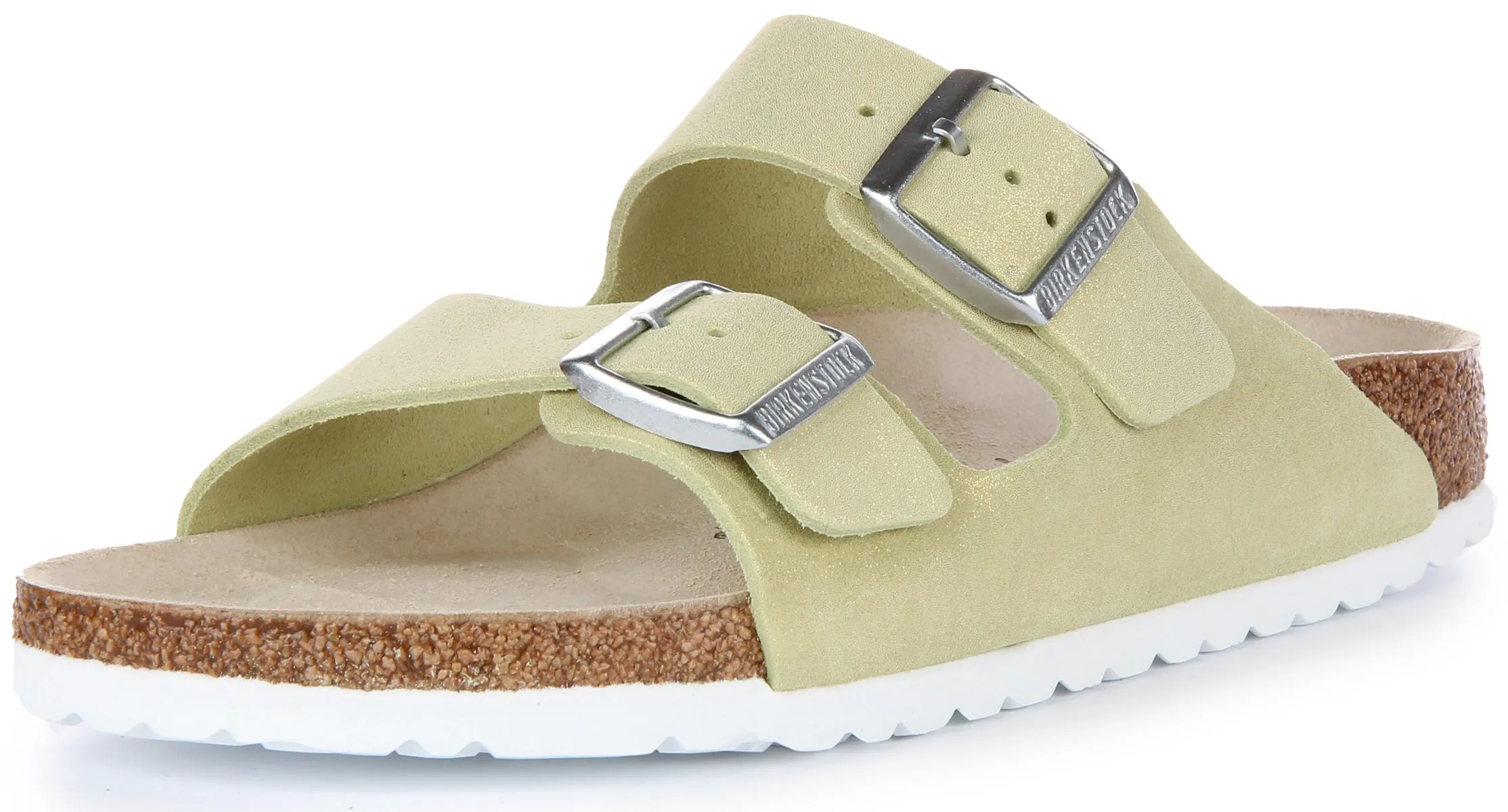 Birkenstock Arizona Bs en vert clair | Chaussures Birkenstock à coupe étroite