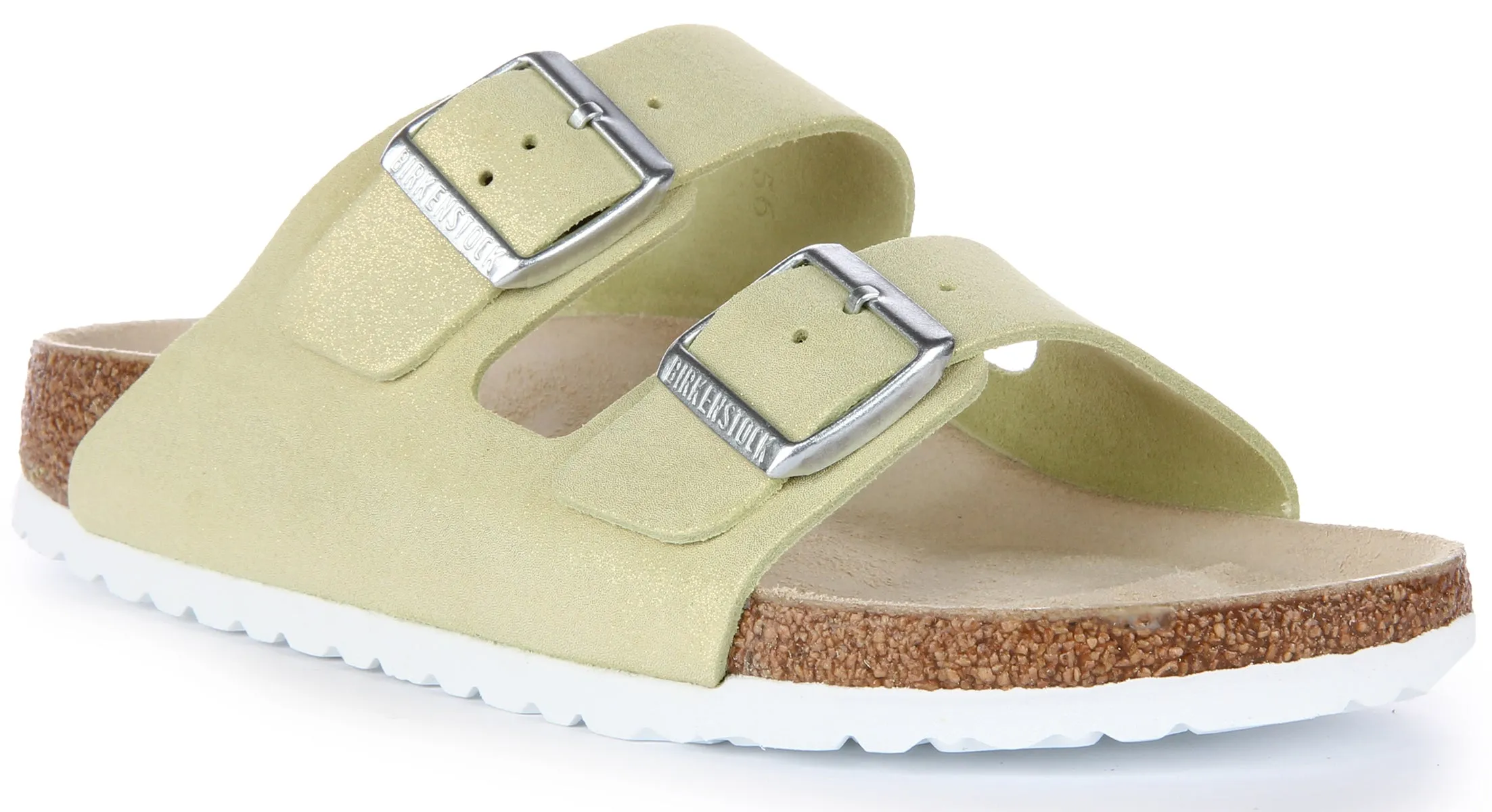 Birkenstock Arizona Bs en vert clair | Chaussures Birkenstock à coupe étroite