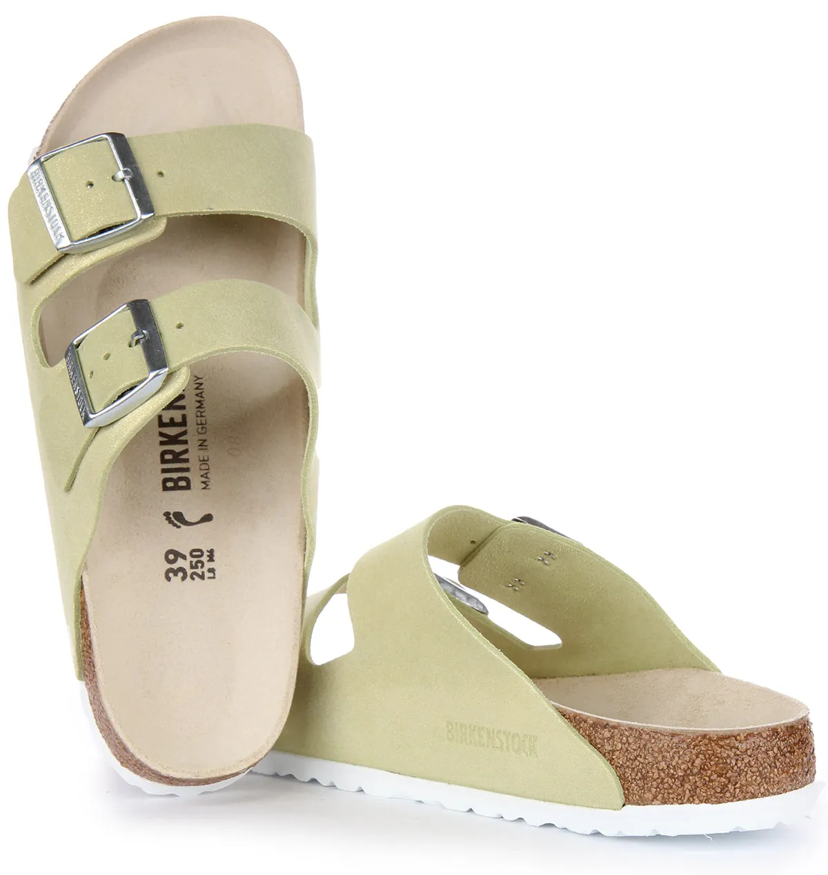 Birkenstock Arizona Bs en vert clair | Chaussures Birkenstock à coupe étroite