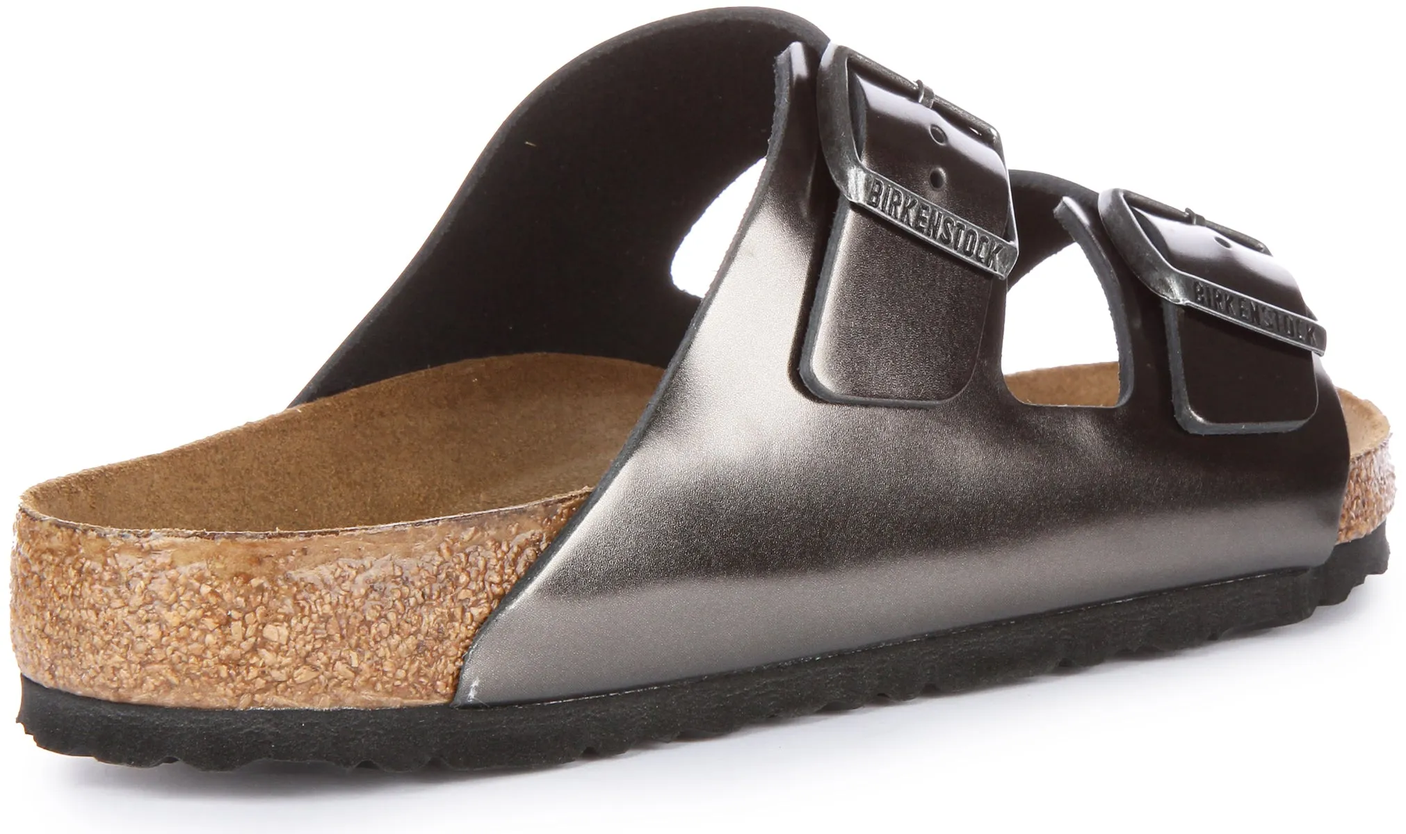 Birkenstock Arizona Cuir Naturel SFB Anthracite | Chaussures à Taille Standard Birkenstock
