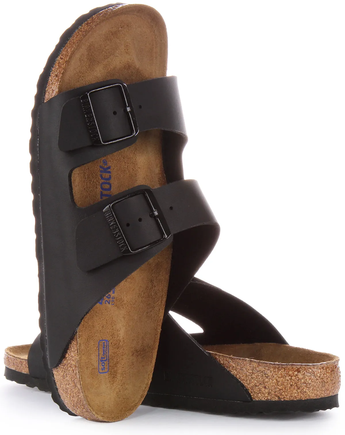 Birkenstock Arizona Soft Footbed en noir | Chaussures à coupe étroite Birkenstock