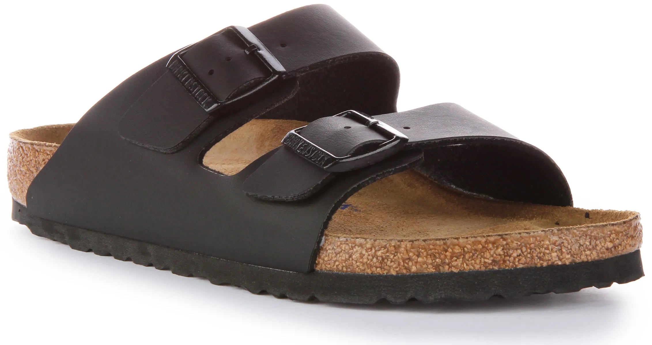 Birkenstock Arizona Soft Footbed en noir | Chaussures à coupe étroite Birkenstock