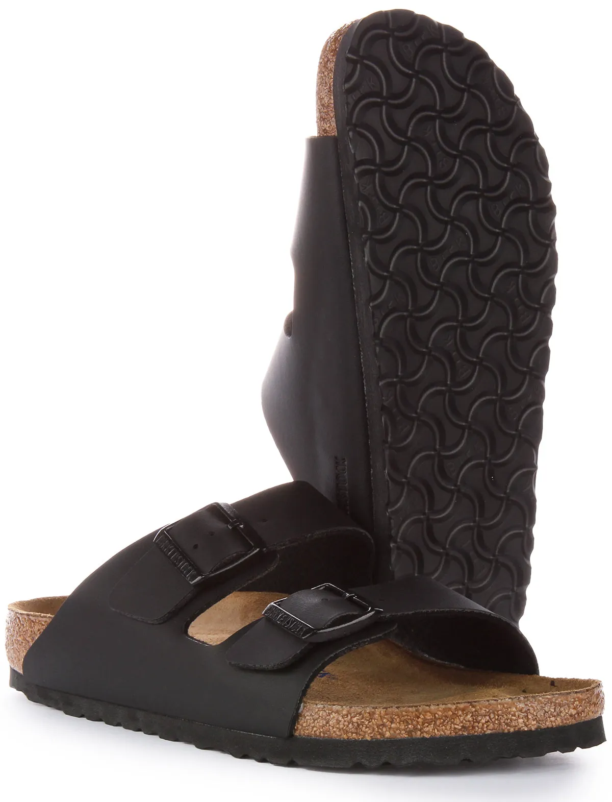 Birkenstock Arizona Soft Footbed en noir | Chaussures à coupe étroite Birkenstock