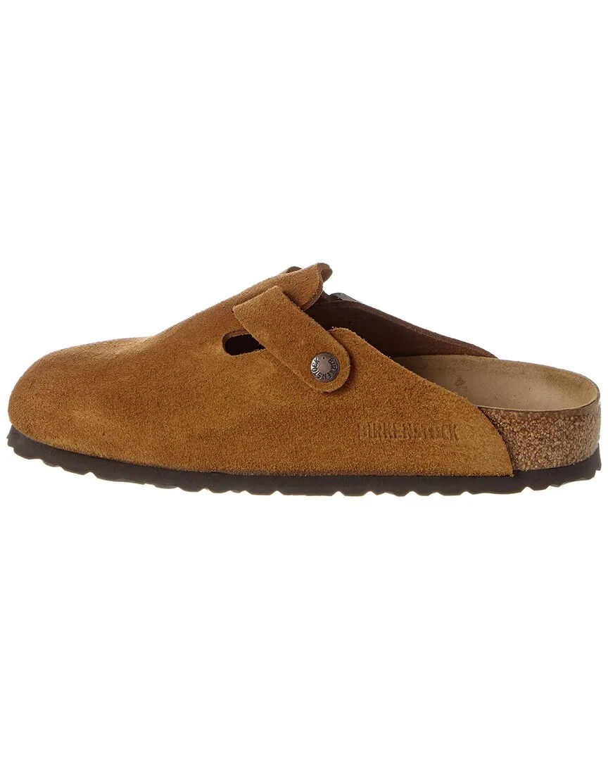 Birkenstock Boston Clogue en daim avec semelle intérieure douce